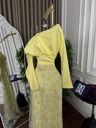 فستان سهره اصفر