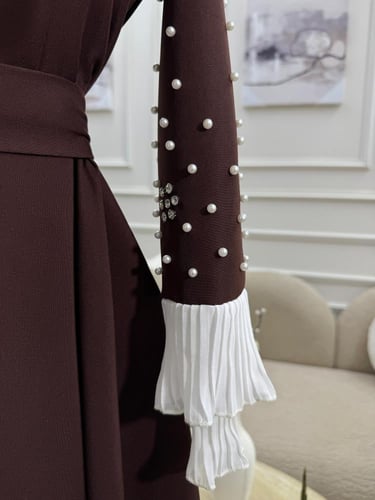 فستان سهره بني