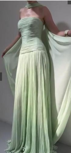 فستان ناعم فستقي