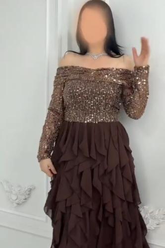 فستان سهره بني