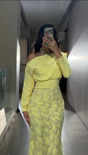 فستان سهره اصفر