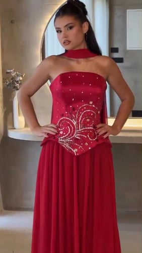 فستان سهره احمر