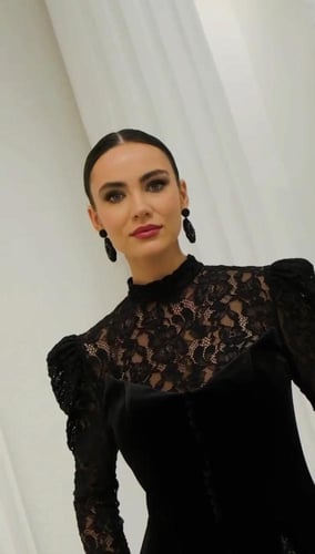 فستان سهره اسود دانتيل