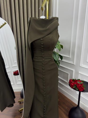 فستان سهره زيتي