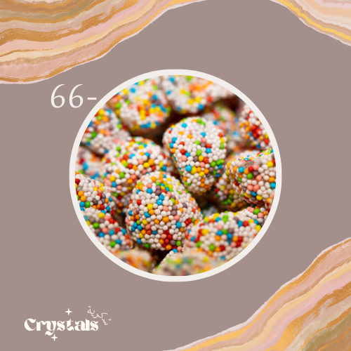 جلي التوت المغطى بالحبيبات الملونة