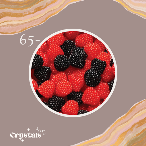 جلي التوت الأحمر والأسود المغطى بالحبيبات