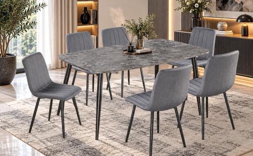 طاولة طعام خشب 6 كرسي GREY/GREY
