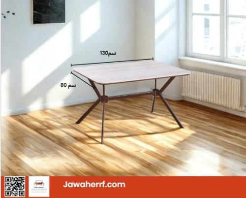 طاولة سيراميك مفرد لون بني و أسود مقاس (130*80*75)