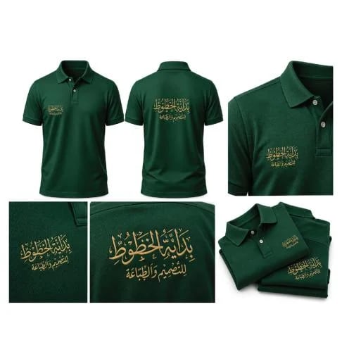 تيشيرت تطريز امامي وخلفي ( علينا التيشيرت والتطريز...