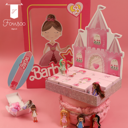 ستاند محمول طراز قصر يتسع لعدد 12 صندوق هدايا