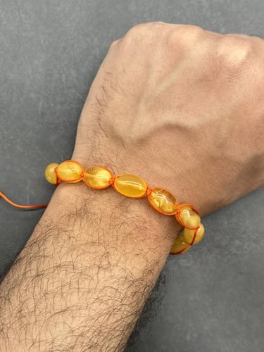 سوار من خرز كهرمان شوائب