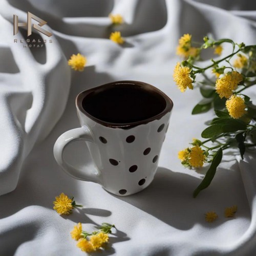 كوب ابيض منقط