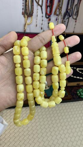 سبحة كهرمان حر حجر واحد جامبو