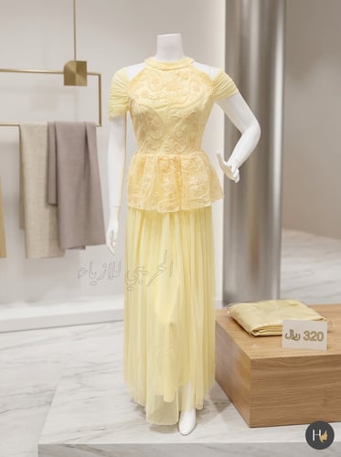 Tulle dress with embroidered chest