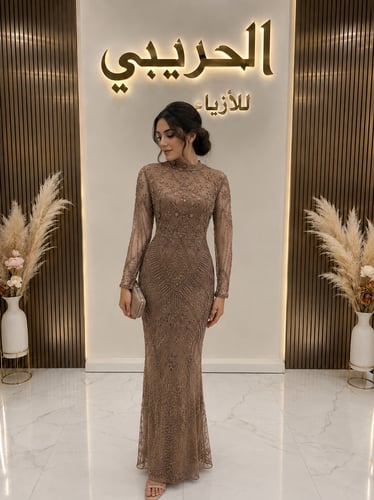 فستان ناعم كم طويل
