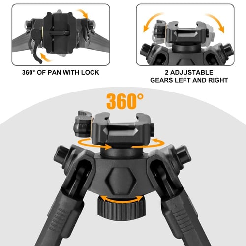 ركيزة بندقية ديسكفري 024B-P- 360 Swivel Bipod
