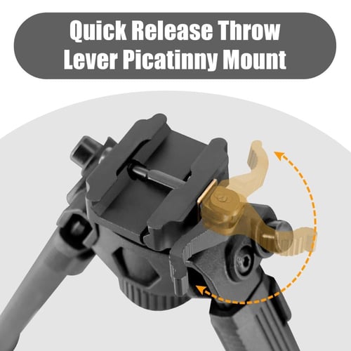 ركيزة بندقية ديسكفري 024B-P- 360 Swivel Bipod