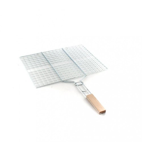 شبك شوي يدي خشب كبير