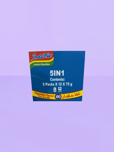 اندومي خضار كرتون 5*12*75 جرام