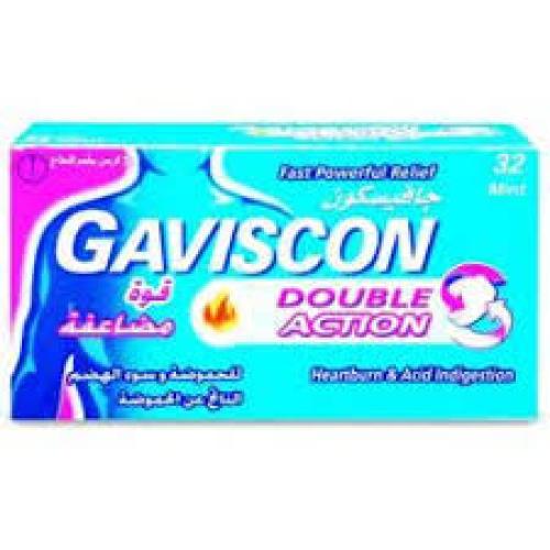 GAVISCON DOUBLE ACTION CHEWABLE TABLETS 32s