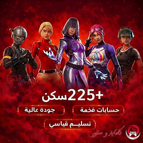 حساب فورت نايت +225 سكن