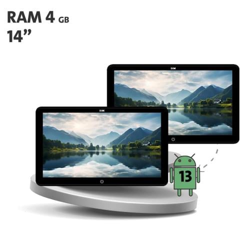 HR-348CO شاشتين رودماستر مسند أندرويد 13 + 14 انش...