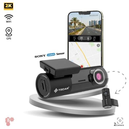 TE-D221 - تيكار داش كام 2K كاميرتين مع WIFI تصوير...