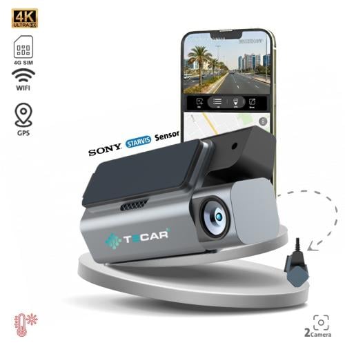 TE-D24G تيكار داش كام 4K كاميرتين مع تتبع WIFI تصو...