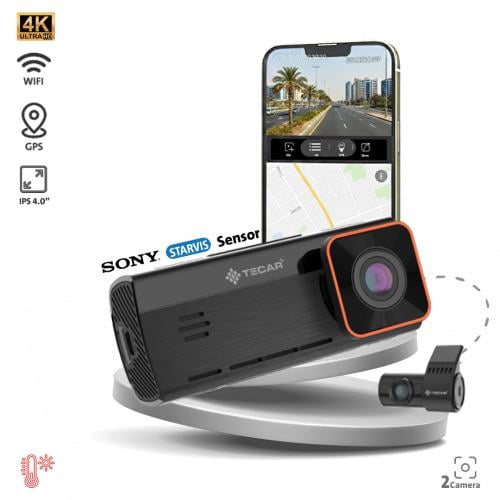 TE-D231 تيكار داش كام 4K كاميرتين مع WIFI تصوير 24...