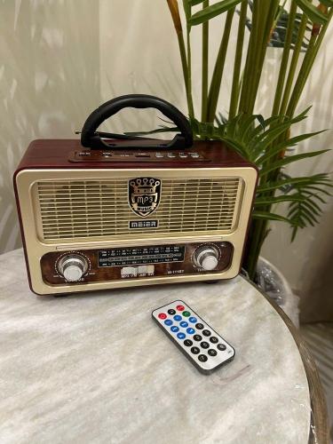 راديو Meier M-111BT المحمول ذو المظهر العتيق.