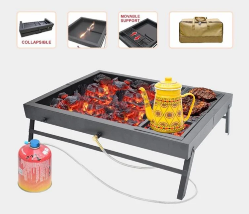 منقل موقد قابل للطي مع شاخوف وشنطه