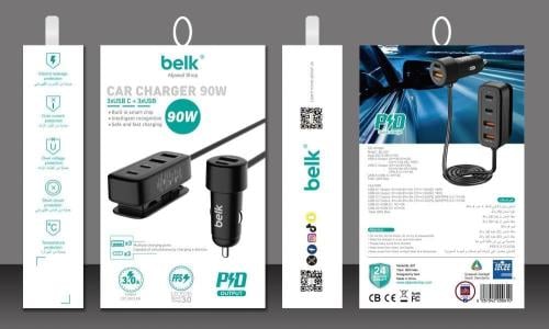 توصيله سياره ب 3 مداخل بي دي و 3 يو اس بي بلك