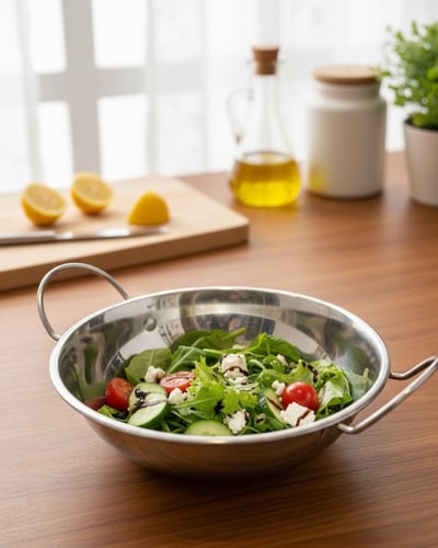 A bowl for serving salads