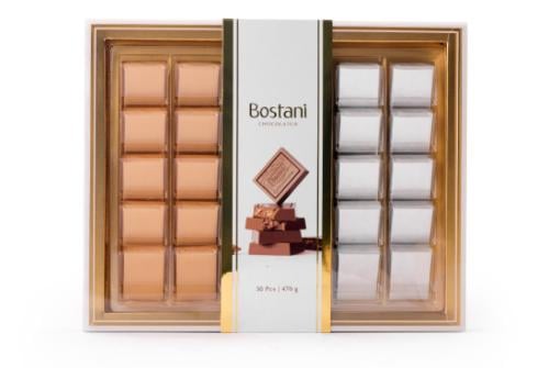Luxury transparent box of 30 chocolates from Bostani