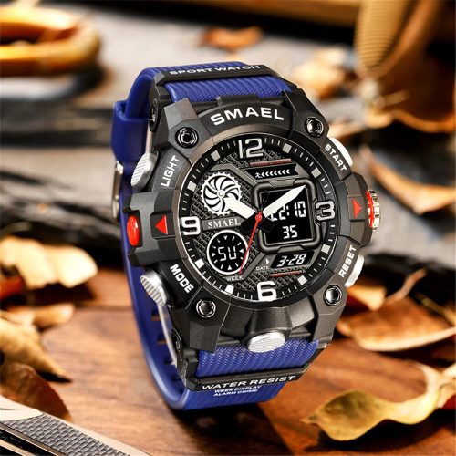 Smile Men's Sports Wristwatch, Military Stopwatch