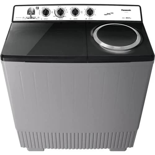 باناسونيك غسالة حوضين 16 كيلو رمادي - NA-W16XG1BSA