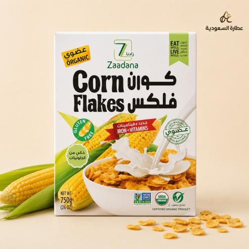 كورن فلكس عضوي 750 جرام (زادنا)