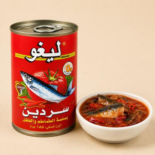 سردين ليغو بصلصة الطماطم والفلفل 155 جم | Ligo Sar...