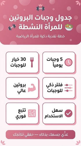 جدوا غذائي نسائي ذكي