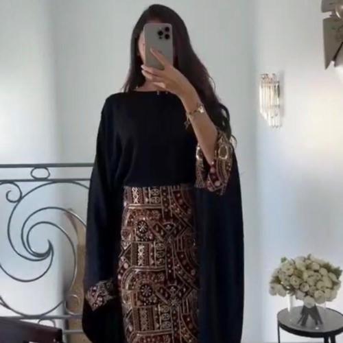 جلابية مناسبات لونين