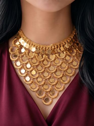 A 21-karat gold necklace