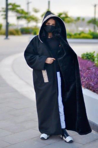 فروة شتوية جوخ اسود
