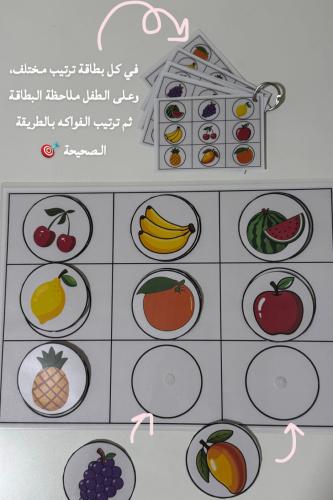 لعبة طابق ورتب الفواكة