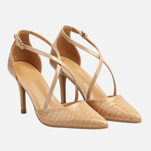 كعب نسائي فاخر بنقشة الكروكو– أناقة راقية بثلاثة أ...