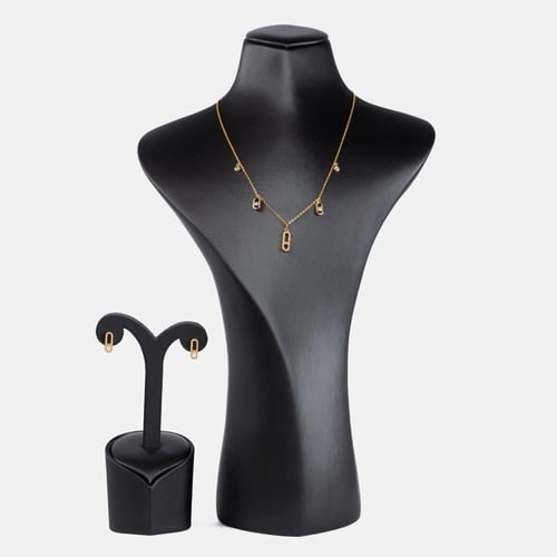 طقم سلسال وحلق بالوان مختلفة