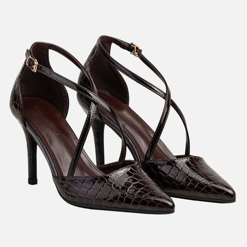 كعب نسائي فاخر بنقشة الكروكو– أناقة راقية بثلاثة أ...