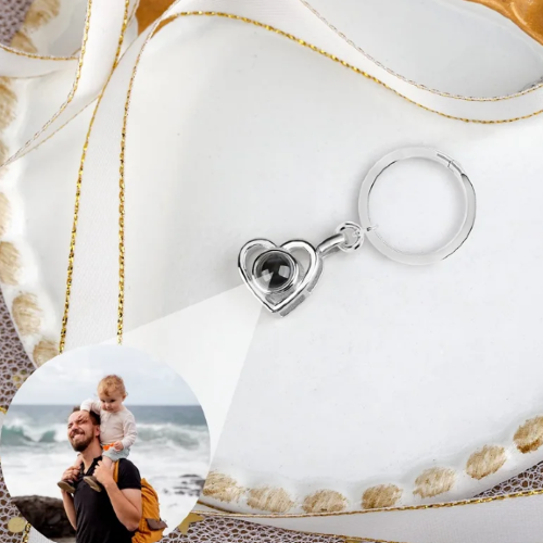 سلسلة مفاتيح الصورة السرية قلب