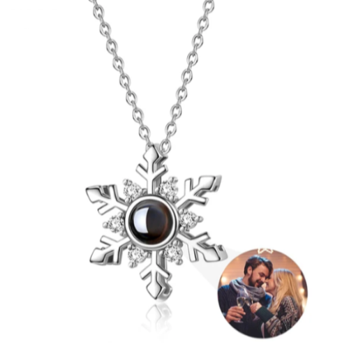 سلسال الصورة السرية على شكل حبات الثلج