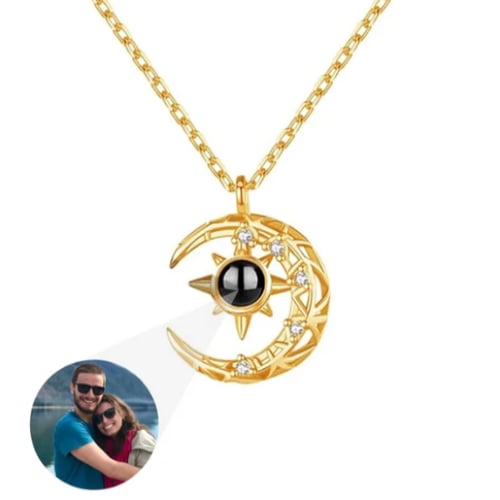 سلسال الصورة السرية على شكل هلال ونجمة