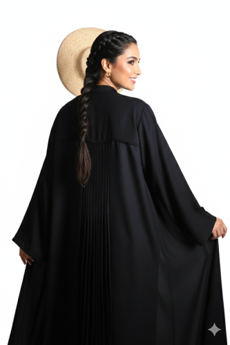عباية سوداء بكسرات